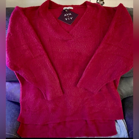 AVA & VIV V NECK SWEATER - Picture 4 of 7